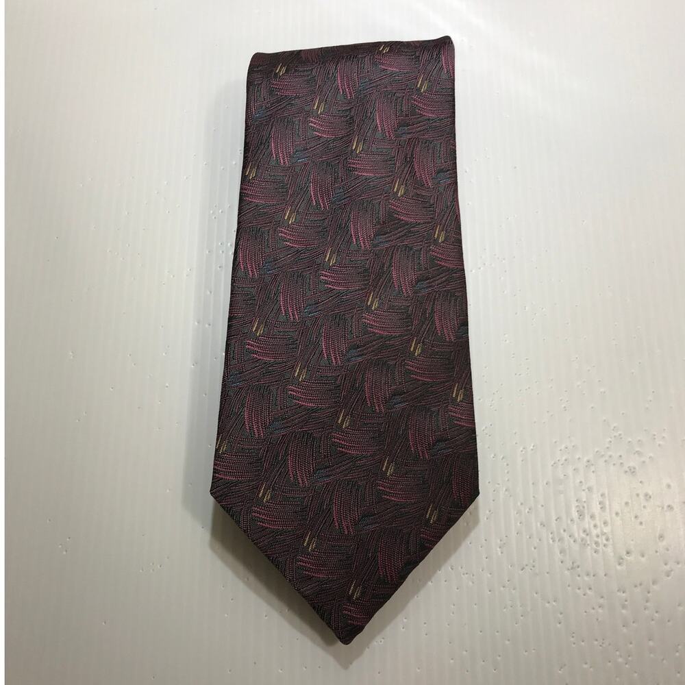 Vtg American Edition Retro Whimsigoth Textured Geometric Wide Necktie Men 56”